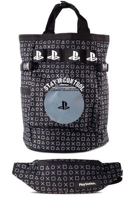 Difuzed Sony Playstation Rucksack - Stay in Control + Gürteltasche Buchtasche