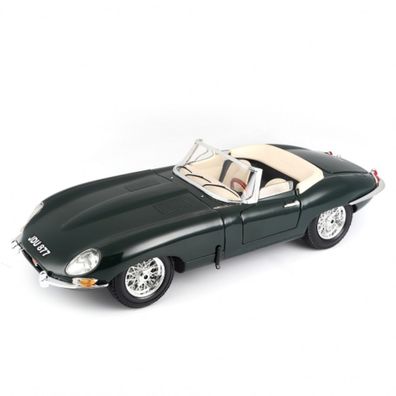 Bburago Jaguar E-Type Cabriolet (Maßstab 1:18) Modellauto Auto dunkelgrün