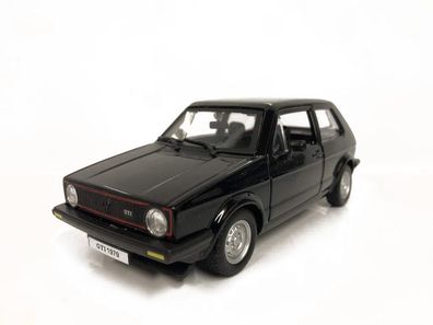 Bburago - Modellauto - VW Golf 1 GTI 1979 (schwarz, Maßstab 1:24) Volkswagen