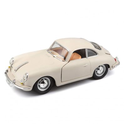 Bburago 18-22079 - Modellauto - Porsche 356B Coupe 1961 (elfenbein, Maßstab 1:24)