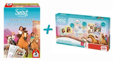 DreamWorks - Spirit - Abenteuer in Miradero + Spielebox 3in1 vier Spiele Kinder