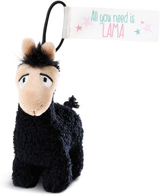 NICI Plüschanhänger Lama Lorenzo (schwarz, 12cm) Anhänger Schlüsselanhänger