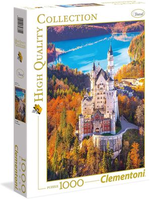 Clementoni Puzzle 39382 - Neuschwanstein (1000 Teile) Puzzel Bayern Schloß