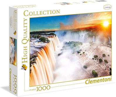 Clementoni Puzzle 39385 - Wasserfall (1000 Teile) Puzzel Waterfall Natur