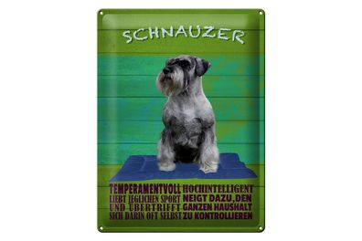 Blechschild Spruch 30x40cm Schnauzer Hund temperamentvoll