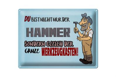 Blechschild Spruch 40x30cm du Bist nicht nur der Hammer