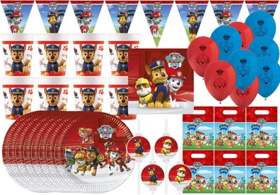 Paw Patrol Kindergeburtstags-Set (55-teilig) Jungen Dekoration Geburtstag Party