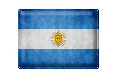 Blechschild Flagge 40x30cm Argentinien Fahne