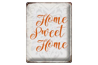 Blechschild Spruch 30x40cm Home sweet Home Herz Schild