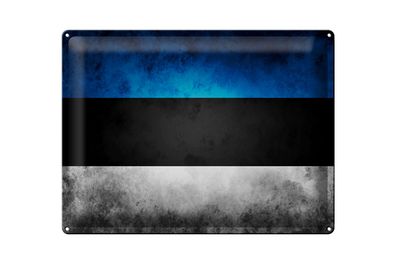 Blechschild Flagge 40x30cm Estland Fahne