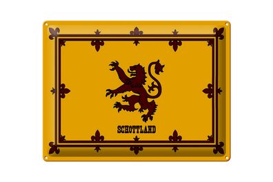 Blechschild Flagge 40x30cm Schottland Königswappen