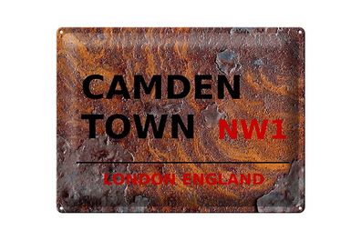 Blechschild London 40x30cm England Camden Town NW1