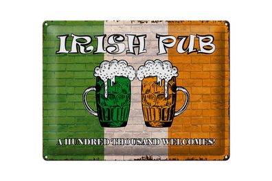 Blechschild Spruch 40x30cm irish pub a hundred thousand