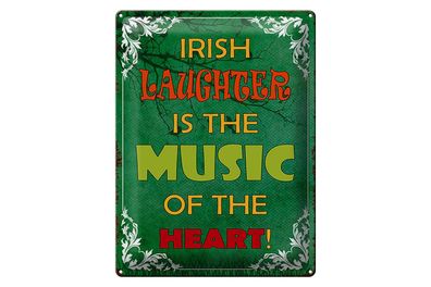 Blechschild Spruch 30x40cm irish laughter is the music of