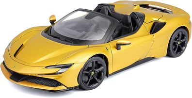 Bburago 18-16016 - Modellauto - Ferrari SF90 Spider (gold, Maßstab 1:18) Auto