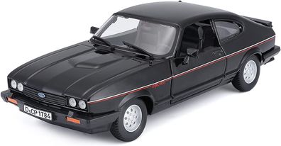 Bburago 18-21093 - Modellauto Ford Capri '82 (schwarz, Maßstab 1:24) Auto Modell