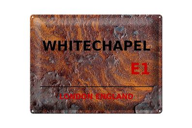Blechschild London 40x30cm England Whitechapel E1