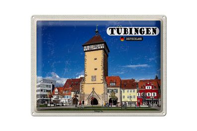 Blechschild Städte Tübingen Tübinger Tor Zentrum 40x30cm