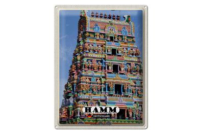 Blechschild Städte Hamm Siri-Kamadchi-Ampal-Tempel 30x40cm