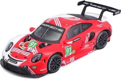 Bburago 18-38308 - Modellauto - Porsche 911 RSR LeMans '20 (rot, Maßstab 1:43)