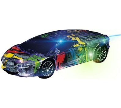 Toi-Toys - Ferngesteuertes Auto - Street Racer Flashy Neon (mit Licht, 18cm)