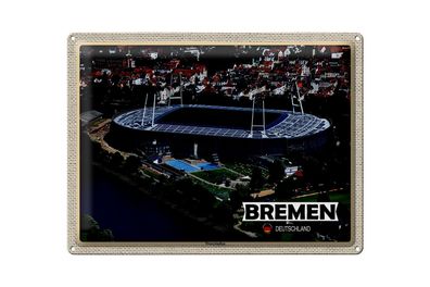 Blechschild Städte Bremen Wasserturm Blumental 30x40cm