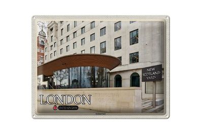 Blechschild Städte London Scotland Yard UK 40x30cm Geschenke