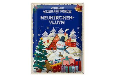 Blechschild Weihnachtsgrüße Neunkirchen-vluyn 30x40cm