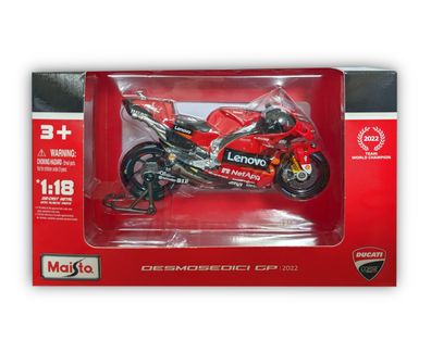 Maisto Modellmotorrad Ducati Desmosedici GP Lenovo '22 #43 Jack Miller (1:18)