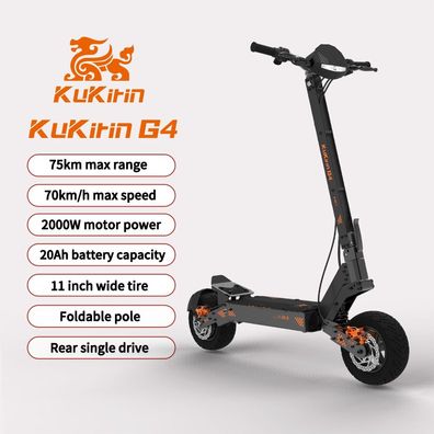 KuKirin G4 Off Road Elektroroller | 70 km/h Höchstgeschwindigkeit | 2000W Motor