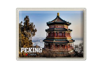 Blechschild Reise 40x30cm Peking China Kaiserlicher Sommerpalast