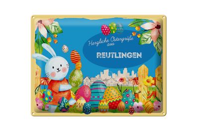 Blechschild Ostern Ostergrüße 40x30cm Reutlingen Geschenk