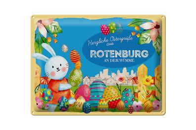 Blechschild Ostern Ostergrüße 40x30cm Rotenburg AN DER WÜMME