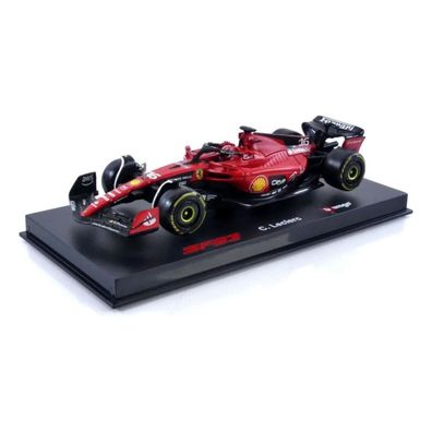 Bburago 18-36835L Modellauto F1 Ferrari SF-23 #16 Leclerc mit Helm, Maßstab 1:43