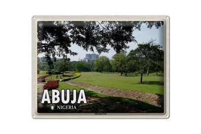 Blechschild Reise 40x30cm Abuja Nigeria Millenium Park