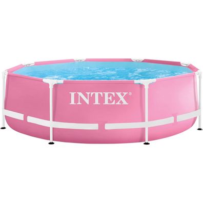28290NP - Pink Metal Frame Pool (244x76cm) Swimmingpool Planschbecken