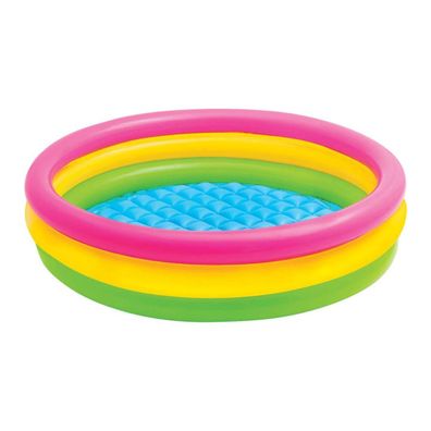 INTEX 57422NP - Planschbecken Sunset Glow Baby Pool, 3-Ring (147x33cm) Babypool