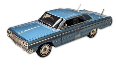 Maisto 32908 Modellauto Chevrolet Impala SS '64 (blau, Maßstab 1:26) Modell Auto