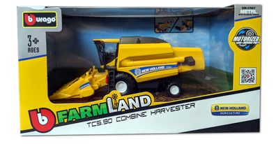 Bburago 18-31722 - New Holland - Mähdrescher TC5.90 für Mais (gelb) Harvester