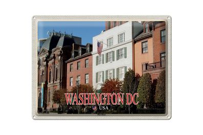 Blechschild Reise 40x30cm Washington DC USA Blair House Gästehaus