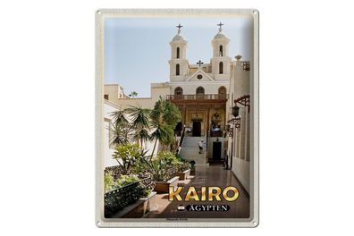 Blechschild Reise 30x40cm Kairo Ägypten Hängende Kirche
