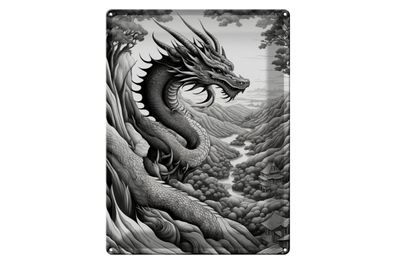 Blechschild 12x18cm Drachenschlange 5