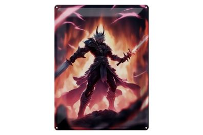 Blechschild 12x18cm Energie Peitschen Dämon