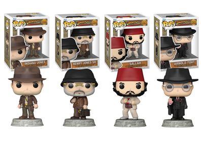 Funko Pop! - Indiana Jones 4er Set (Indy, Henry Jones Sr., Sallah, Arnold Toht)