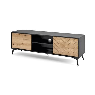 Furnlux Fernsehtisch Diamond Beige & Schwarz 154cm