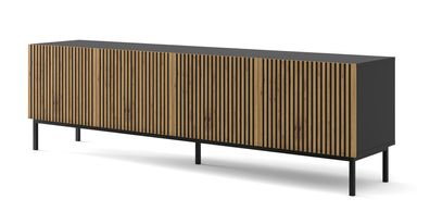 Furnlux Fernsehtisch Ravenna F Schwarz & Beige 200cm