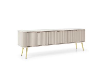 Furnlux Fernsehtisch Zova Beige & Gold 168cm