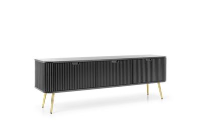 Furnlux Fernsehtisch Zova Schwarz & Gold 168cm