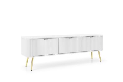 Furnlux Fernsehtisch Zova Weiss & Gold 168cm