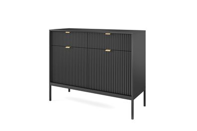Furnlux Sideboard Avon Schwarz 104cm
